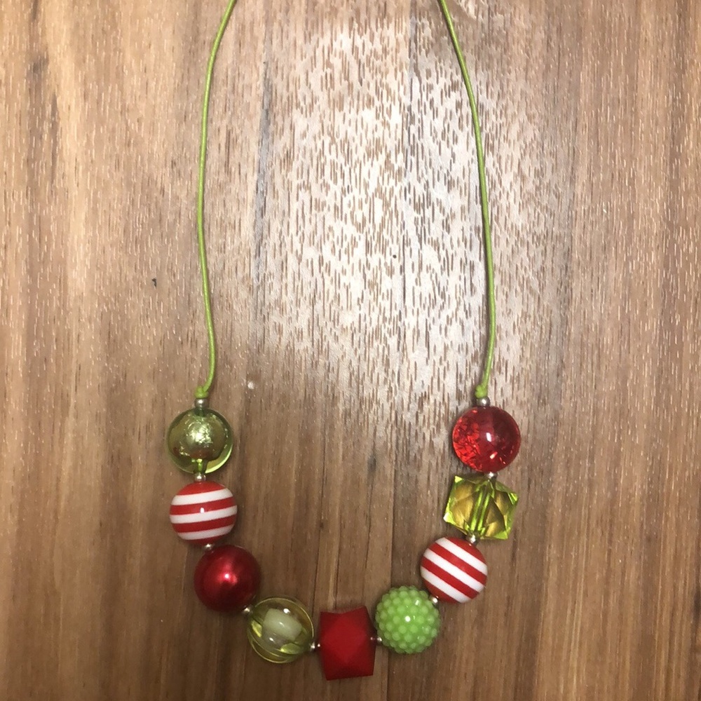 Aubrey’s bead closet Grinch necklace